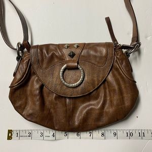 Harley Davidson brown leather crossbody